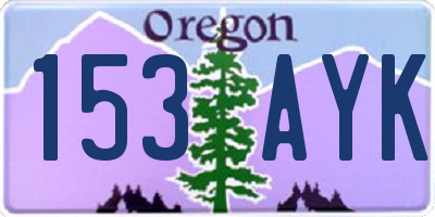 OR license plate 153AYK