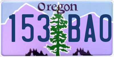 OR license plate 153BAO