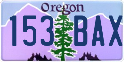 OR license plate 153BAX