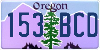 OR license plate 153BCD