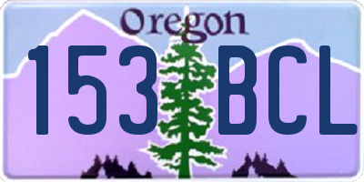 OR license plate 153BCL