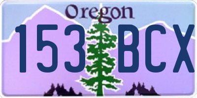 OR license plate 153BCX