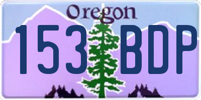 OR license plate 153BDP