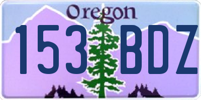 OR license plate 153BDZ