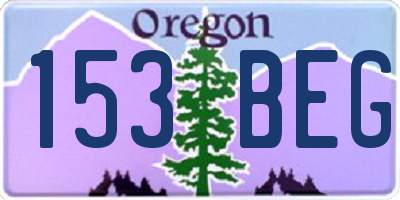 OR license plate 153BEG