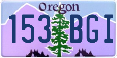 OR license plate 153BGI
