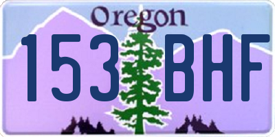 OR license plate 153BHF