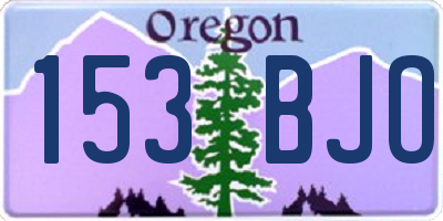 OR license plate 153BJO