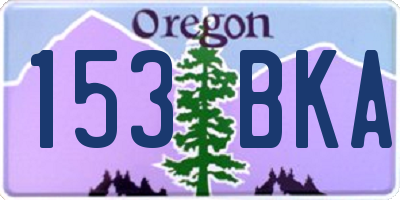 OR license plate 153BKA