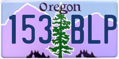 OR license plate 153BLP