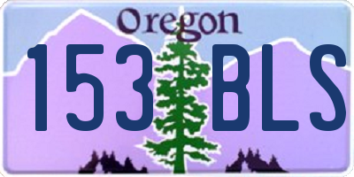 OR license plate 153BLS