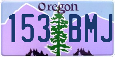 OR license plate 153BMJ