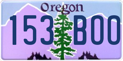 OR license plate 153BOO