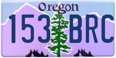 OR license plate 153BRC