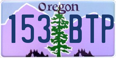 OR license plate 153BTP