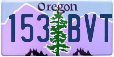 OR license plate 153BVT