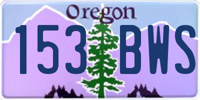 OR license plate 153BWS