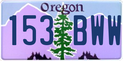 OR license plate 153BWW