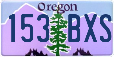 OR license plate 153BXS