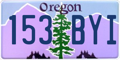 OR license plate 153BYI