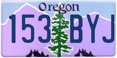 OR license plate 153BYJ