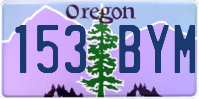 OR license plate 153BYM