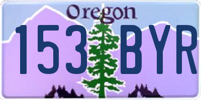 OR license plate 153BYR