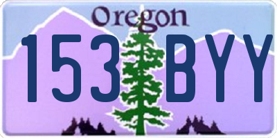 OR license plate 153BYY