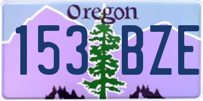 OR license plate 153BZE