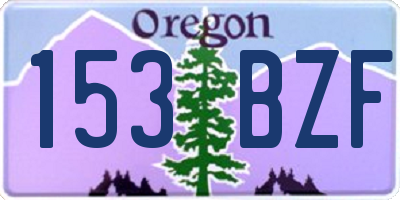 OR license plate 153BZF