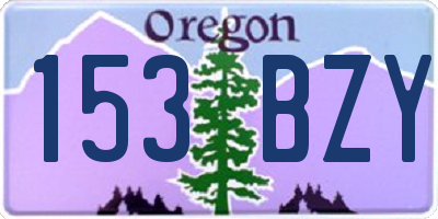 OR license plate 153BZY