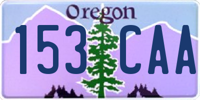 OR license plate 153CAA