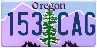 OR license plate 153CAG