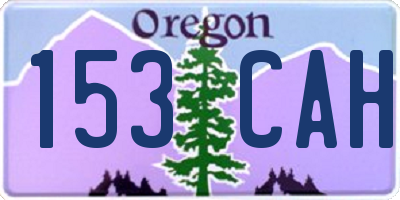 OR license plate 153CAH
