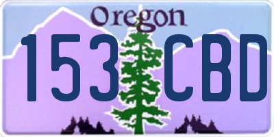 OR license plate 153CBD