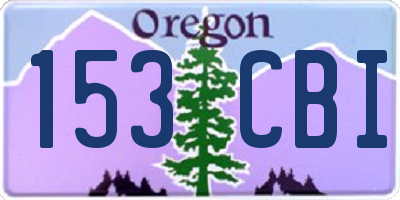 OR license plate 153CBI