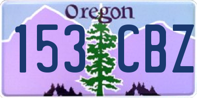 OR license plate 153CBZ