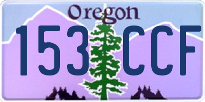 OR license plate 153CCF