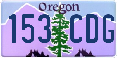 OR license plate 153CDG