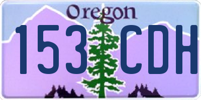 OR license plate 153CDH