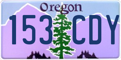 OR license plate 153CDY