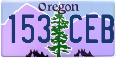 OR license plate 153CEB