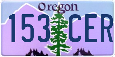 OR license plate 153CER