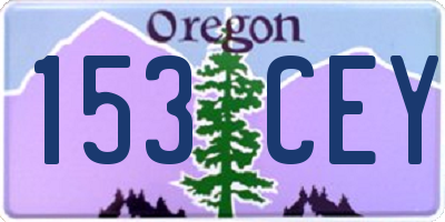 OR license plate 153CEY