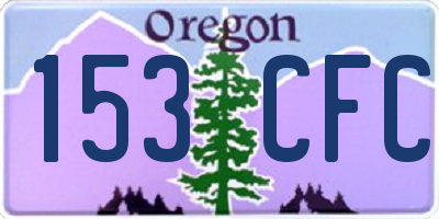 OR license plate 153CFC