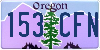 OR license plate 153CFN