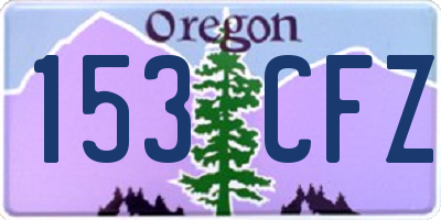 OR license plate 153CFZ