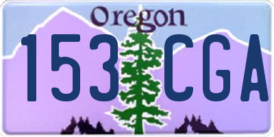 OR license plate 153CGA