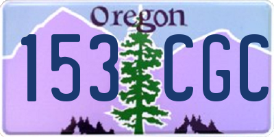 OR license plate 153CGC