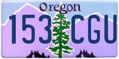 OR license plate 153CGU